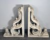 LARGE HEAVY WHITE ARCHITECTURAL CORBELS 