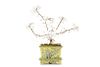 Chinese Crystal Cherry Tree in Porcelain Planter