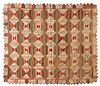 NEW ENGLAND "LOG CABIN" PIECED COMFORT / BED COVER