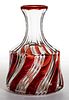 DUNCAN NO. 51 / TWO-PLY SWIRL - RUBY-STAINED WATER CARAFE / BOTTLE