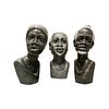 African Hand Carved Shona Stone Busts Sculptures