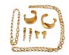 A set of Robert Lee Morris matte gold jewelry