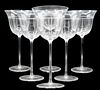 (6) Hermes Crystal Wine Glasses