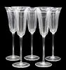 (5) Hermes Fine Champagne Glasses
