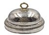 19 C. Monumental Silver Plated Crested Food Dome