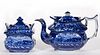 STAFFORDSHIRE AMERICAN HISTORICAL TRANSFER-PRINTED CERAMIC TEA ARTICLES, LOT OF TWO