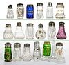 ASSORTED EAPG SALT AND PEPPER SHAKERS, LOT OF 19