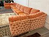 Large 22 foot 9-Piece Custom Upholstered Mohair Art Deco Sectional Sofa