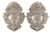 Pair of French Rococo Style Pewter Wall Sconces