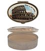Colosseo Roma, Silver Plated Pill Box