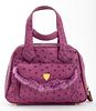Lana Marks Purple Ostrich Leather Handbag