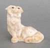 O. Paz Art Nouveau White Marble Pekingese Dog