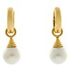 Pair of South Sea Cultured Pearl, 18k Earring Jackets and Hoops