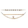 Collection of Antique Diamond, Pearl, Sapphire, 14k Bar Pins