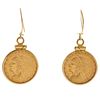 Pair of U.S. Indian Head Gold Coin Earrings