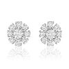 Diamond Floral Cluster Earrings, GIA Certified