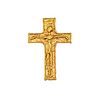 Jean Mahie 1970 Paris Rare Sculptural Cross Pendant In Solid 22Kt Gold