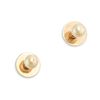 A PAIR OF PEARL COLLAR STUD EARRINGS in 9ct yellow gold, each comprising a single pearl stud, scr...