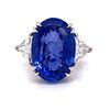 AGL Certified Ceylon Sapphire and GIA Certified Diamond Ring