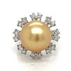 18K White Gold South Sea Pearl & Diamond Ring