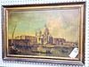 FRAMED O/C VENICE SANTA MARIA SALUTE AFTER GUARDI SGND. FRANCICO PURCHASED IN 1935 17" X 26"