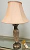 MARBLE AND METAL TABLE LAMP 32"