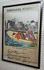 FRAMED POSTER "THE JAPANESE SUITE" SGND BY THE ARTIST MICHAEL KINIGIN 39 1/2" X 24"
