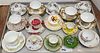 TRAY CUPS/SAUCERS LIMOGES, MEISSEN, ENGLAND ETC.
