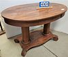 MAGH. 1 DRAWER TABLE W PED 50"H X47"W X29.5"D