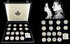 Iran Persian Pahlavi Era Set of 17 Norouz Commemorative Silver Medal Coins In Original Box
