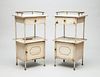 Pair of Tôle Peinte and Marble Bed Side Tables