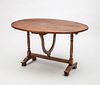 Continental Fruitwood Tilt-Top Wine Table, Probably French