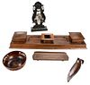 Group of Five Arts and Crafts Desk Accessories