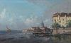 DUVIEUX, Henri. Oil on Canvas. View of Venice.