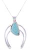 Navajo H Tsosie Sterling Silver Turquoise Necklace