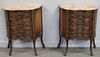 Pair of Highly Carved Louis XV Style Marbletop