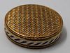 GOLD. French 18kt Gold and Enamel Decorated Pill