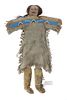 19th C. Northern Arapaho Beaded Hide Doll Large