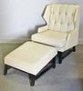 Midcentury Dunbar Style Lounge Chair and Ottoman