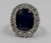 JEWELRY. GIA Certified 12+ Ct. Oval Sapphire Ring.