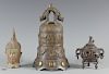 Asian bronze bell, censer, head