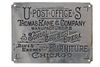 1930-40s U.S. Post Office Stamped Metal Sign