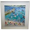  ST. IVES SMEATON'S PIER BEACH CORNWALL OIL PAINTING