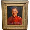 PORTRAIT OF A RED COAT SOLDIER OIL PAINTING