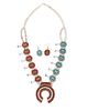 A set of Southwest petitpoint turquoise and coral jewelry