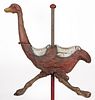 FREDERICK SAVAGE, ATTRIBUTED, CARVED AND PAINTED OSTRICH CAROUSEL FIGURE