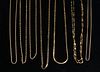 LOT OF 7 FAUX GOLD CHAINS