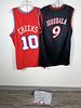 2 SIGNED SIXERS JERSEYS & 2008 WORLD SERIES PHILLIES T SHIRT