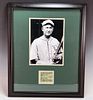 TY COBB PHOTO WITH SIGNED DOLLAR BILL