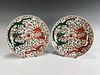 PAIR CHINESE DOUBLE DRAGON DISHES